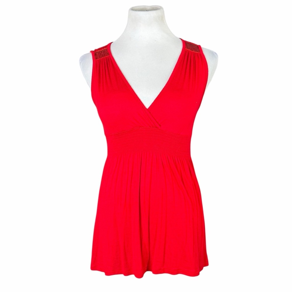 10/$25🦋 Melody Persando En Ti Red Sequin Strap Tank Top - Size Medium